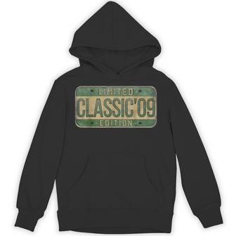 Classic 2009 17Th Birthday Car Plate 17 Years Old Hoodie - Thegiftio UK