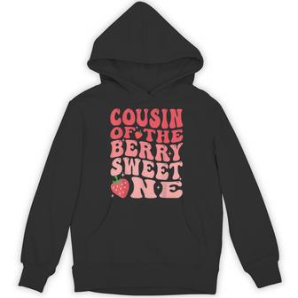 Cousin Of The Berry Sweet One 1St Birthday Strawberry Hoodie - Thegiftio UK