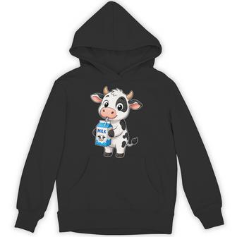 Cow Milk Kawaii Graphic Hoodie - Thegiftio UK
