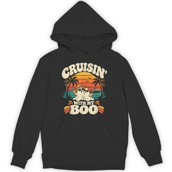 Cruisin With My Boo Ghost Couple Halloween Cruise Hoodie - Thegiftio UK