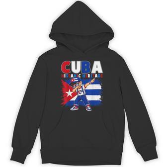 Cuba Hispanic Heritage Month Cuban Flag Dabbing Boy Kids Hoodie - Thegiftio UK