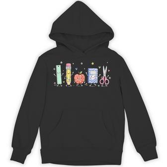 Cute School Supplies Back To School Teachers Kids First Day Hoodie - Thegiftio UK