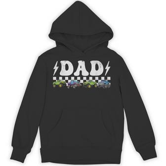 Dad Monster Truck Family Crew Birthday Matching Dad Hoodie | Seseable UK