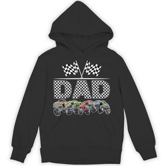Dad Retro Monster Truck Family Birthday Matching Hoodie | Seseable UK