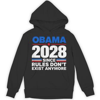 On Back Obama 2028 Since Rules Dont Exist Anymore Hoodie - Thegiftio UK