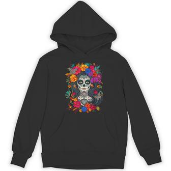 Dia De Los Muertos Day Of The Dead La Catrina Sugar Skull Hoodie - Thegiftio UK