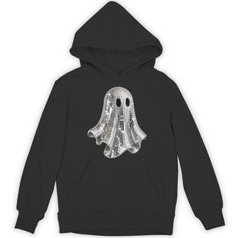 Disco Ghost Halloween Girly Mirror Ball Preppy Halloween Hoodie - Thegiftio UK