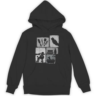 Dog Groomer Vintage Collage Pet Groomer Hoodie - Thegiftio UK