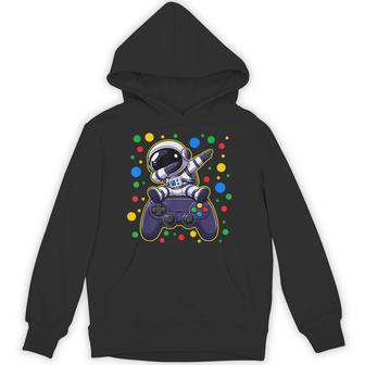 Dot Day Astronaut Video Game Colorful Polka Dot Boy Kids Hoodie - Thegiftio UK
