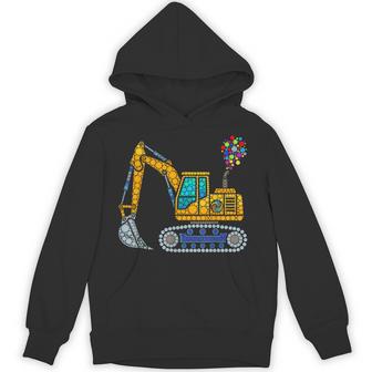 Dot Day Excavator Construction Polka Dot Boys Kids Toddler Hoodie - Thegiftio UK