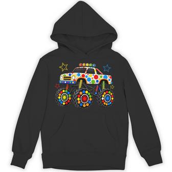 Dot Day Monster Truck Polka Dot Boys Kids Toddlers Hoodie - Thegiftio UK
