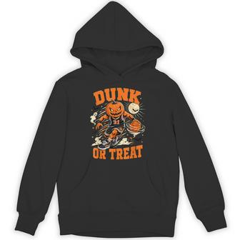 Dunk Or Treat Pumpkin Basketball Halloween Costume Hoodie - Thegiftio UK