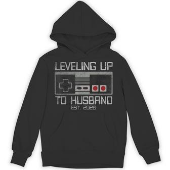 Engagement For Gamer Groom Leveling Up To Husband 2026 Hoodie - Thegiftio UK