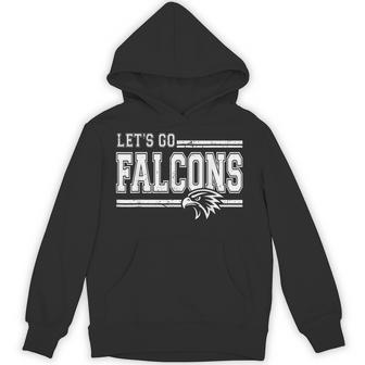 Falcons High School Sports Fan Team Spirit Vintage Hoodie - Thegiftio UK