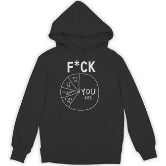 Fck You Pie Chart Cool Humorous Saying Hoodie | Seseable UK