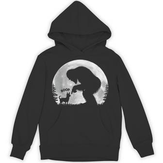 Fun Hand Boop Nose Bigfoot Sasquatch Chihuahua Full Moon Hoodie - Thegiftio UK