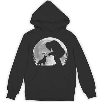 Fun Hand Boop Nose Bigfoot Sasquatch German Shepherd Moon Hoodie - Thegiftio UK