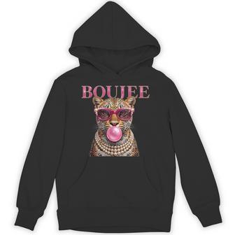 Boujee Leopard Sassy Big Cat Glamorous Animal Lover Hoodie - Thegiftio UK
