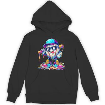 Dripping Drip Ice Tie Dye Cream Baseball Boy Kid Hoodie - Thegiftio UK