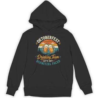 Let's Get Schnitzel Faced Drinking Beer Oktoberfest Hoodie - Thegiftio UK