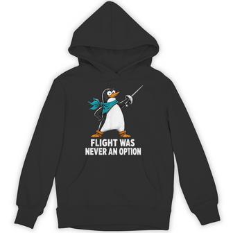 Penguin Meme Flight Was Never An Option Men Hoodie - Thegiftio UK