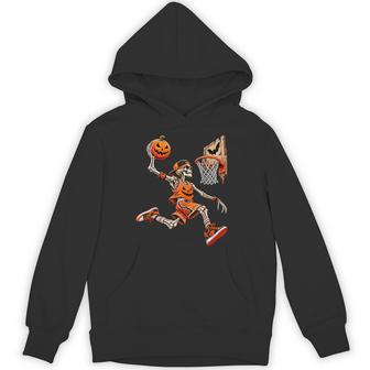 Skeleton Basketball Player Halloween Boys Hoodie - Thegiftio UK