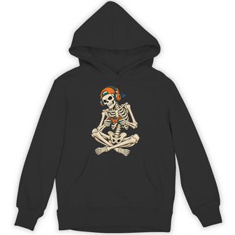 Skeleton Video Gaming Halloween Spooky Gamer Boys Hoodie - Thegiftio UK