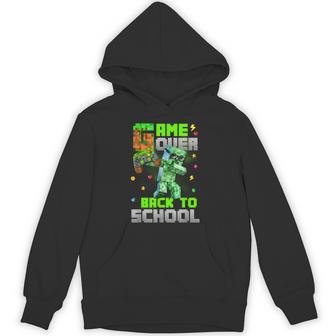 Game Over Back To School Bruh We Back Kids Boy Gaming Hoodie - Thegiftio UK