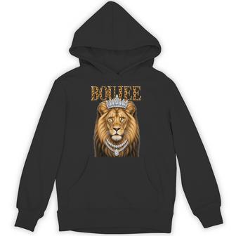 Glam Lion Boujee Lion Glitchy Glam Aesthetic Hoodie - Thegiftio UK