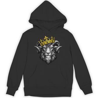 Goat Crown King Greatest Of Goat Crowned Hoodie - Thegiftio UK