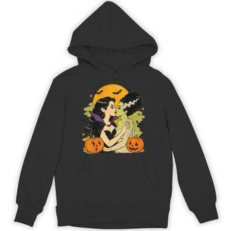 Gothic Monster Girlfriends Halloween Lesbian Couple Hoodie | Seseable UK