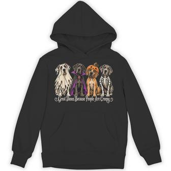 Great Danes Because People Are Creepy Halloween Hoodie - Thegiftio UK