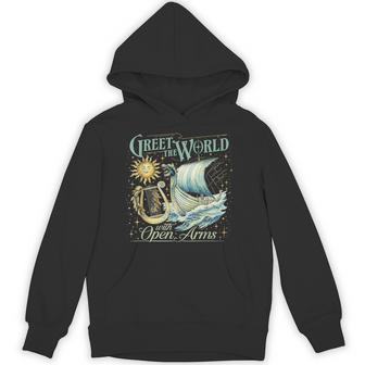 Greet The World Open Arms Vintage The Epic Saga Hoodie - Thegiftio UK