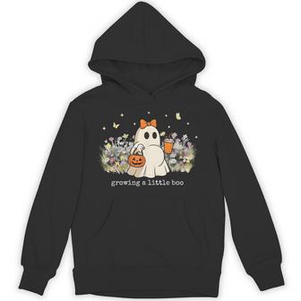 Growing A Little Boo Ghost Pregnancy Maternity Halloween Hoodie | Seseable UK