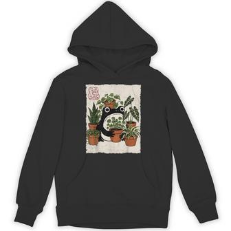 Grumpy Frog Houseplants Lover Anime Japanese Hoodie - Thegiftio UK