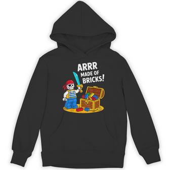 Halloween Bricks Pirate Skeleton Builder Blocks Building Toy Hoodie - Thegiftio UK