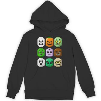 Halloween Building Brick Head Pumpkin Ghost Zombie Halloween Hoodie - Thegiftio UK