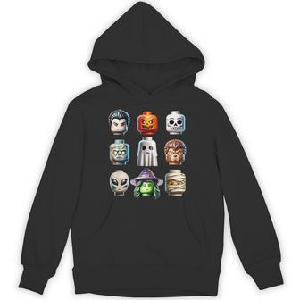 Halloween Building Bricks Costume Pumpkin Matching Family Hoodie - Thegiftio UK