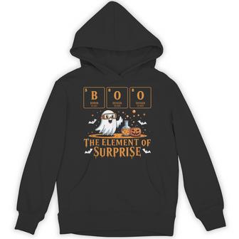 Halloween Chemistry Boo The Element Of Surprise Cute Ghost Hoodie - Thegiftio UK