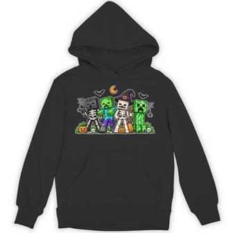 Halloween Gamer Skeleton Monster Mummy Costume Boys Kids Hoodie - Thegiftio UK