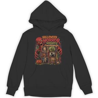 Halloween Horror Nights Retro 90S Tv Vhs Vintage Spooky Hoodie - Thegiftio UK