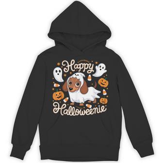 Happy Halloween Dachshund Pet Owner Holiday Halloweenie Dog Hoodie - Thegiftio UK