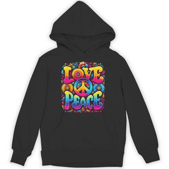 Hippie Tie Dye Peace Sign Love Hoodie - Thegiftio UK