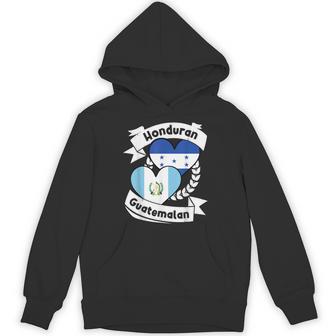 Honduran Guatemalan Heart Flags Honduras Guatemala Hoodie - Thegiftio UK
