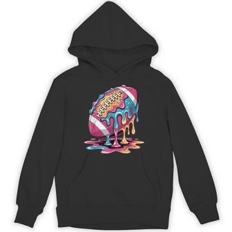 Ice Cream Drip Football Stuff Qb Rb Lineman Wr Drip For Boys Hoodie - Thegiftio UK