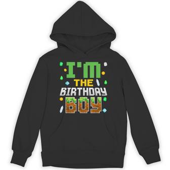 I'm The Birthday Boy Video Gamer Pixel Number Birthday Party Hoodie - Thegiftio UK