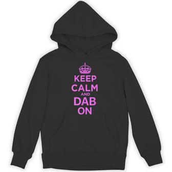 Keep Calm And Dab On Pink Hoodie - Thegiftio UK