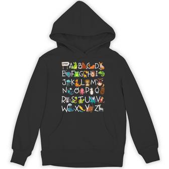 Kindergarten Alphabet Cute Animal Abcs A-Z Learning Hoodie - Thegiftio UK