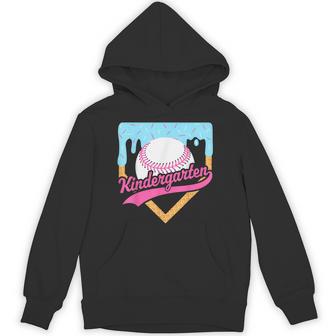 Kindergarten Baseball First Day Of School Ice Cream Hoodie - Thegiftio UK