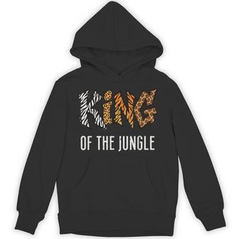 King Of The Jungle Animal Print Safari Matching Men Hoodie - Thegiftio UK